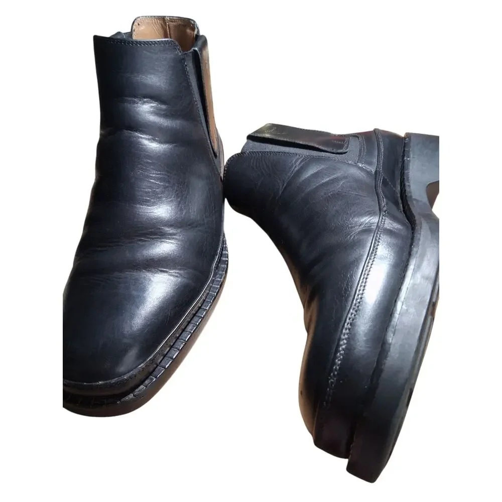 Michael Toschi CIS Mens size‎ 10½ Black Leather Luxury Prep Casual Italy Boots